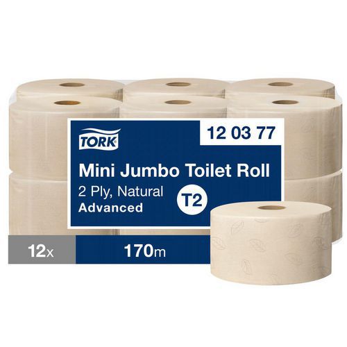 Papel higiénico - Mini Jumbo - Natural - T2 Advanced