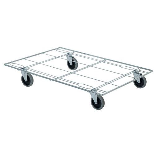 Plataforma rodante hilo de acero - Para cajas de norma europea - Capacidad 200 kg