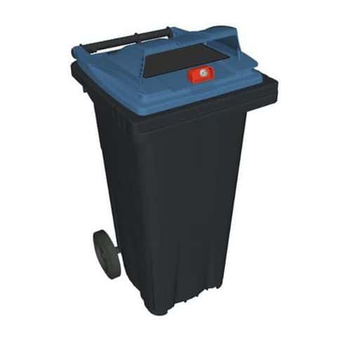 Contenedor móvil para la recogida selectiva de residuos - 120 L - Papel