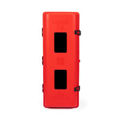 Caja para extintor negra con puerta roja - 9 kg - Jonesco