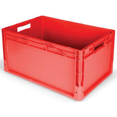 Caja roja de 60 L con paredes y fondo macizos - Gamma-Wopla