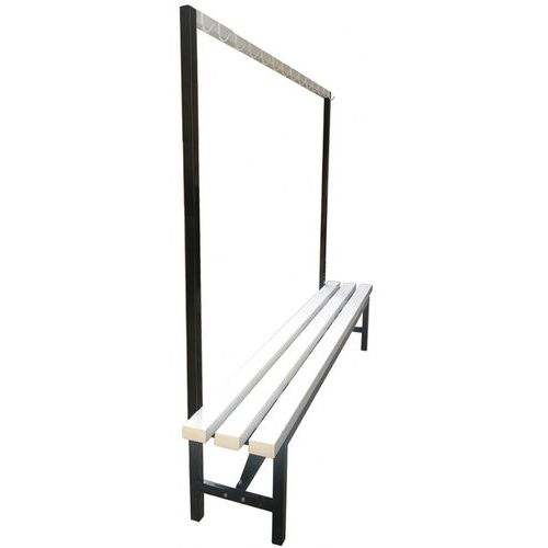 Banco blanco de PVC con colgadores - Sin montar - Manutan Expert