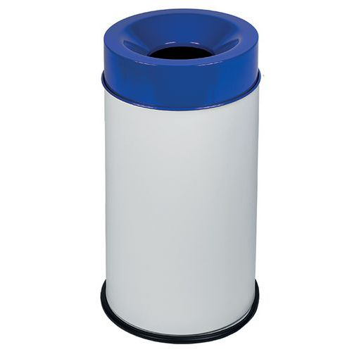 Papelera blanca ignífuga con tapa 90 L