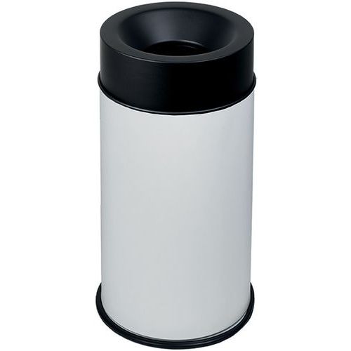 Papelera blanca ignífuga con tapa 90 L