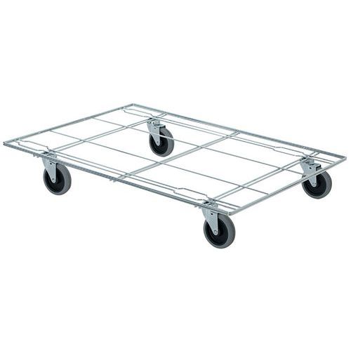 Plataforma rodante hilo de acero - Para cajas de norma europea - Capacidad 200 kg