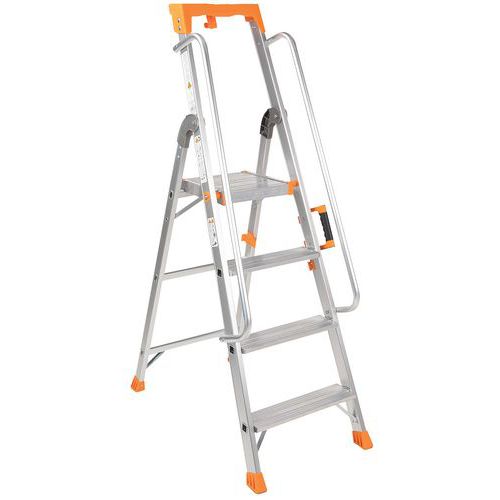 Escalera profesional de aluminio con rampa - Manutan Expert