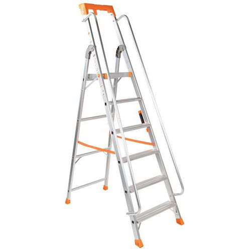 Escalera profesional de aluminio con rampa - Manutan Expert