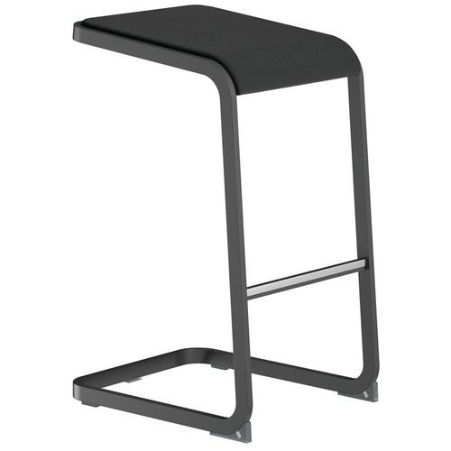 Taburete alto con pata antracita C-Stool