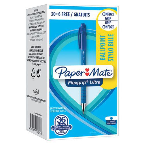 Bolígrafo retráctil Papermate Flexgrip Ultra Bolígrafo retráctil Papermate Flexgrip Ultra