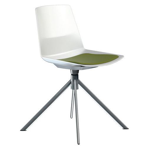 Silla con casco Clue pie giratorio metal