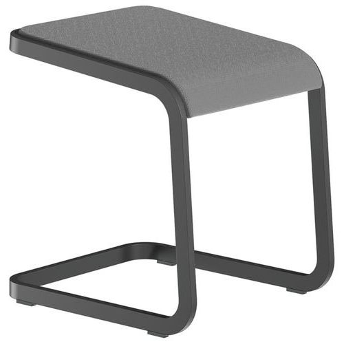 Taburete bajo con pata antracita C-Stool