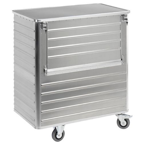 Carro contenedor aluminio - panel 1/2 abatible - Capacidad de 355 L a 1050 L