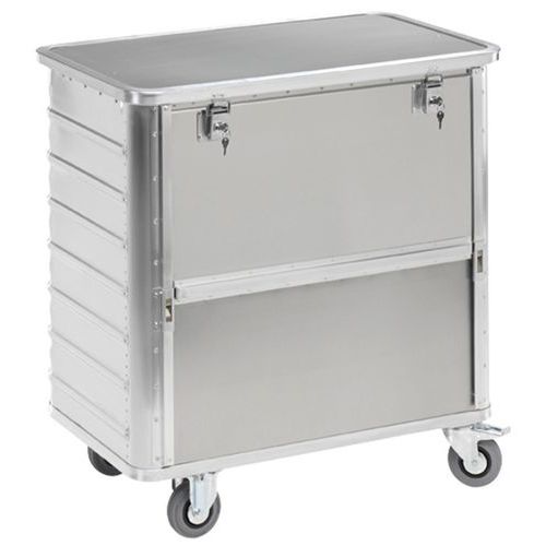 Carro contenedor aluminio - panel deslizante - Capacidad de 355 L a 650 L