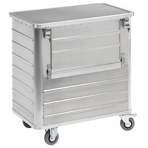 Carro contenedor aluminio - panel 1/2 abatible - Capacidad de 355 L a 1050 L Carro contenedor aluminio - panel 1/2 abatible - Capacidad de 355 L a 1050 L