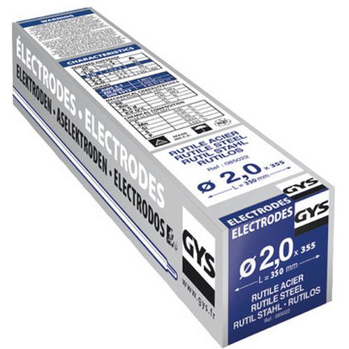 Electrodo rutilo - Para acero - Ø 2 a 4 mm