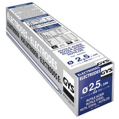 Electrodo rutilo - Para acero - Ø 2 a 4 mm