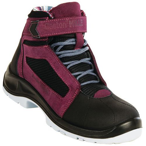 Calzado de seguridad alto Air Lace Lady berenjena S1P SRC ESD - Gaston Mille Calzado de seguridad alto Air Lace Lady berenjena S1P SRC ESD - Gaston Mille
