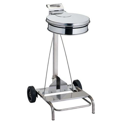 Soporte para bolsas móvil con pedal inox. - 110 L Soporte para bolsas móvil con pedal inox. - 110 L
