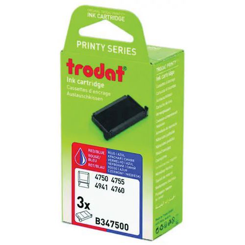 Pack de 3 cartuchos 6/4750/2 - Tinta bicolor - Trodat