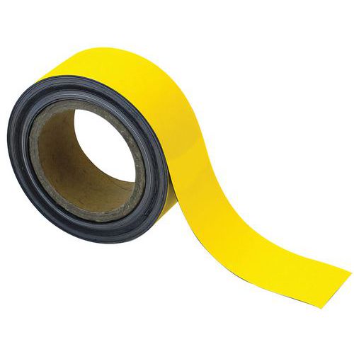 Cinta magnética borrable para marcado 10 m - Amarilla - Manutan Expert