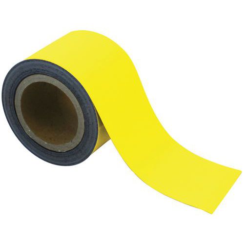 Cinta magnética borrable para marcado 10 m - Amarilla - Manutan Expert