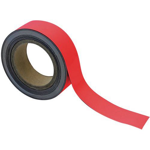 Cinta magnética borrable para marcado 10 m - Roja - Manutan Expert