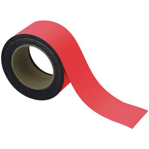 Cinta magnética borrable para marcado 10 m - Roja - Manutan Expert