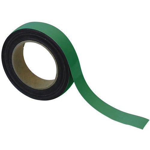 Cinta magnética borrable para marcado 10 m - Verde - Manutan Expert