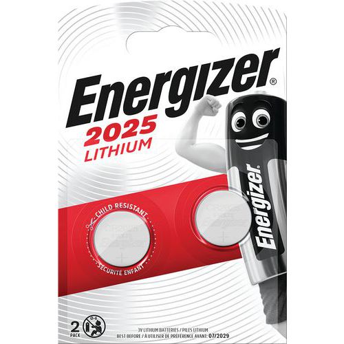 Pilas de litio para calculadoras - CR2025 - Lote de 2 - Energizer