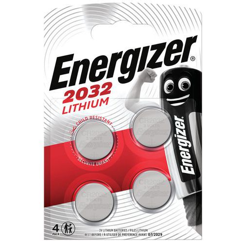 Pila de botón de litio CR 2032 - Lote de 4 - Energizer
