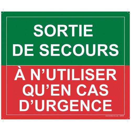 Panel de evacuación de incendios, salida de emergencia que solo se debe utilizar en caso de emergencia Panel de evacuación de incendios, salida de emergencia que solo se debe utilizar en caso de emergencia