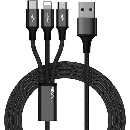 Cable multi USB - Cable Lightning Micro-USB, USB tipo C - Moxie