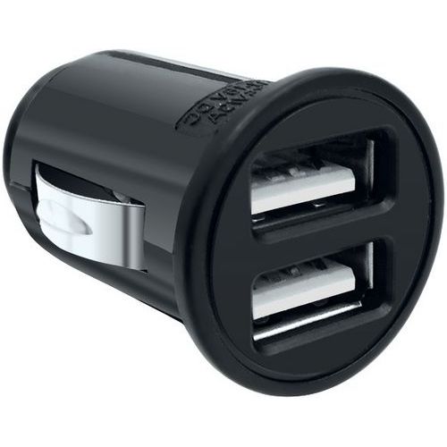 Minicargador para mechero de coche universal con 2 entradas USB - Moxie