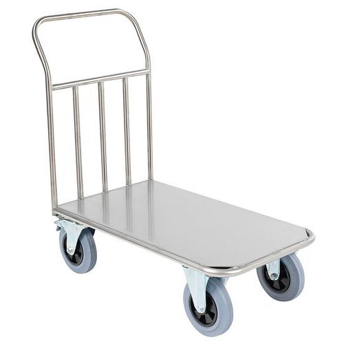 Carro inoxidable con respaldo fijo - Capacidad 500 kg