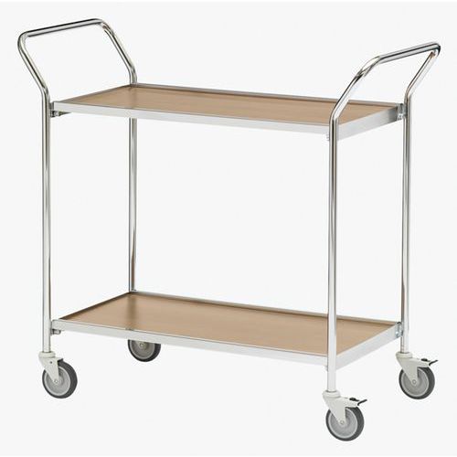 Mesa con ruedas y dos asas - 2 bandejas - Capacidad 150 kg