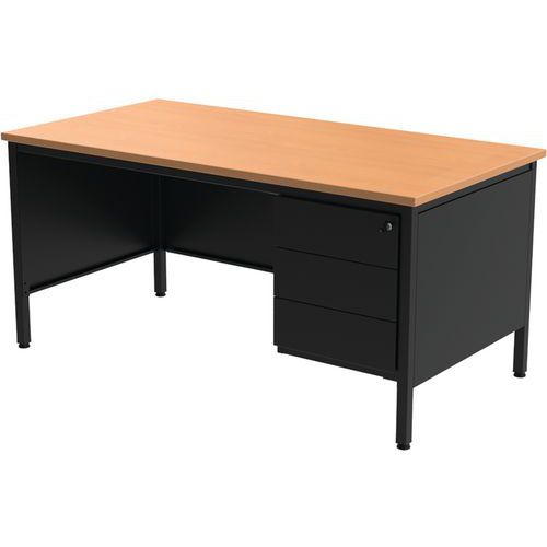 Escritorio con cajonera de 3 cajones Confort 2 -160 cm