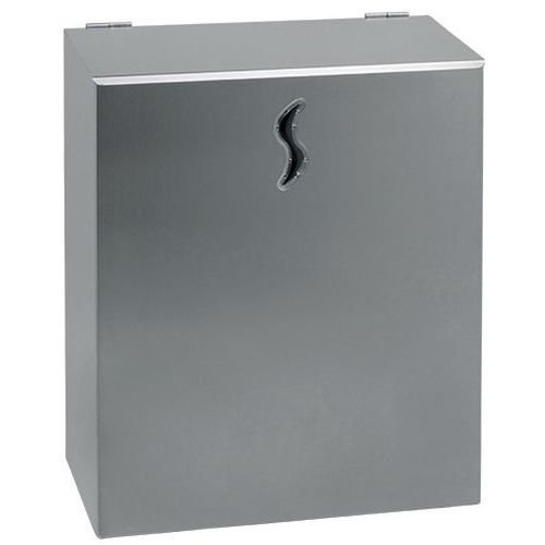 Papelera de pared de acero inoxidable pulido - Capacidad 10 L