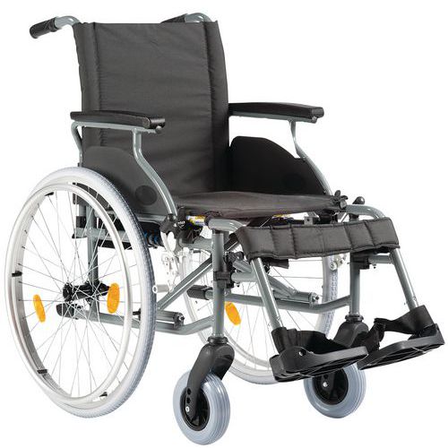 Silla de ruedas respaldo fijo negro - Estructura de aluminio Silla de ruedas respaldo fijo negro - Estructura de aluminio