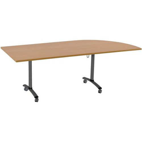 Mesa con tablero laminado con eje con ángulo a la derecha - Manutan Expert