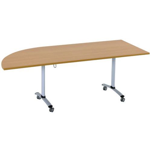 Mesa con tablero laminado con ángulo a la izquierda con eje - Manutan Expert