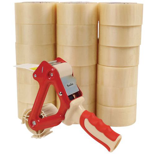 Rollos adhesivos de PVC + 1 dispensador ergonómico - Manutan Expert