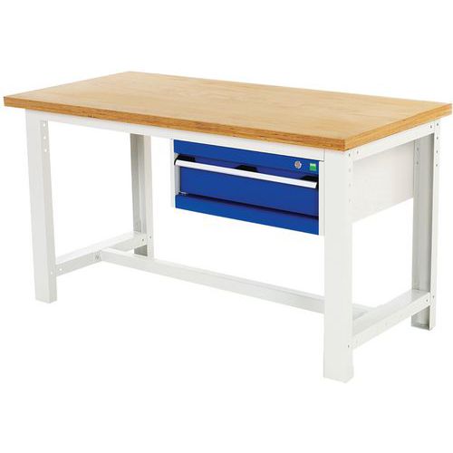 Banco de trabajo Cubio de 1 cajón - Anchura 200 cm - Laminado Banco de trabajo Cubio de 1 cajón - Anchura 200 cm - Laminado