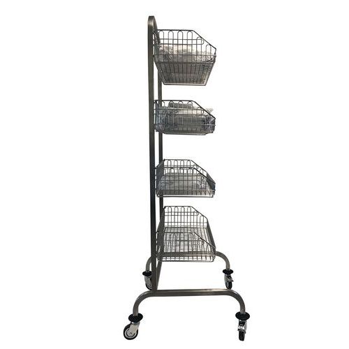 Carro médico de acero inoxidable con cestas - Con separador