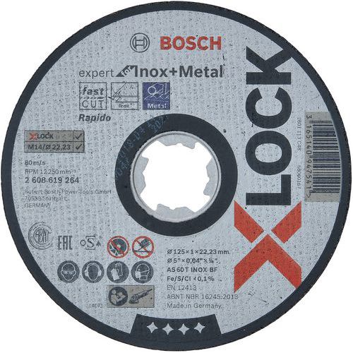Discos de corte X-LOCK Expert para acero inoxidable + metal - Bosch