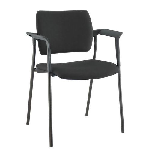 Silla Amets 4 patas fijas con reposabrazos - lote de 3 - Sokoa Silla Amets 4 patas fijas con reposabrazos - lote de 3 - Sokoa