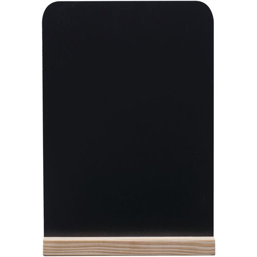 Expositor de mesa de pizarra y madera - A4 o A5 - Bi-Silque