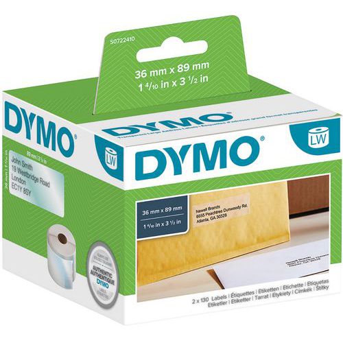 Etiqueta para impresoras de etiquetas Dymo LabelWriter