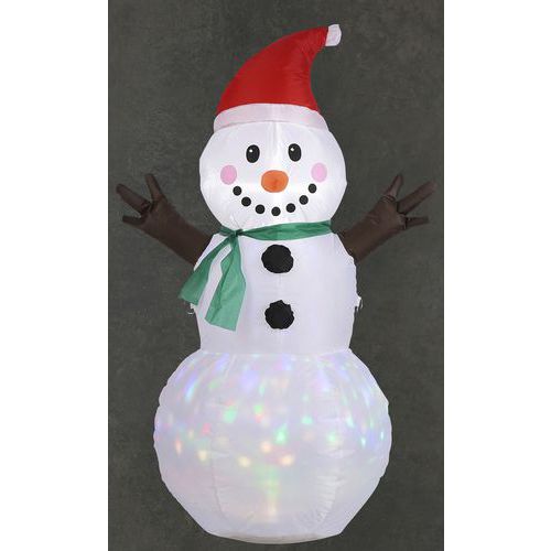 Muñeco de nieve hinchable con iluminación LED