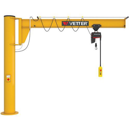Grúa sobreelevada sobre columna con kit de fijación - Capacidad de 250 a 2000 kg - Vetter