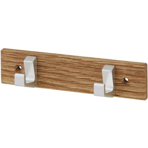Toallero de madera/plata para pared  - Gardelux